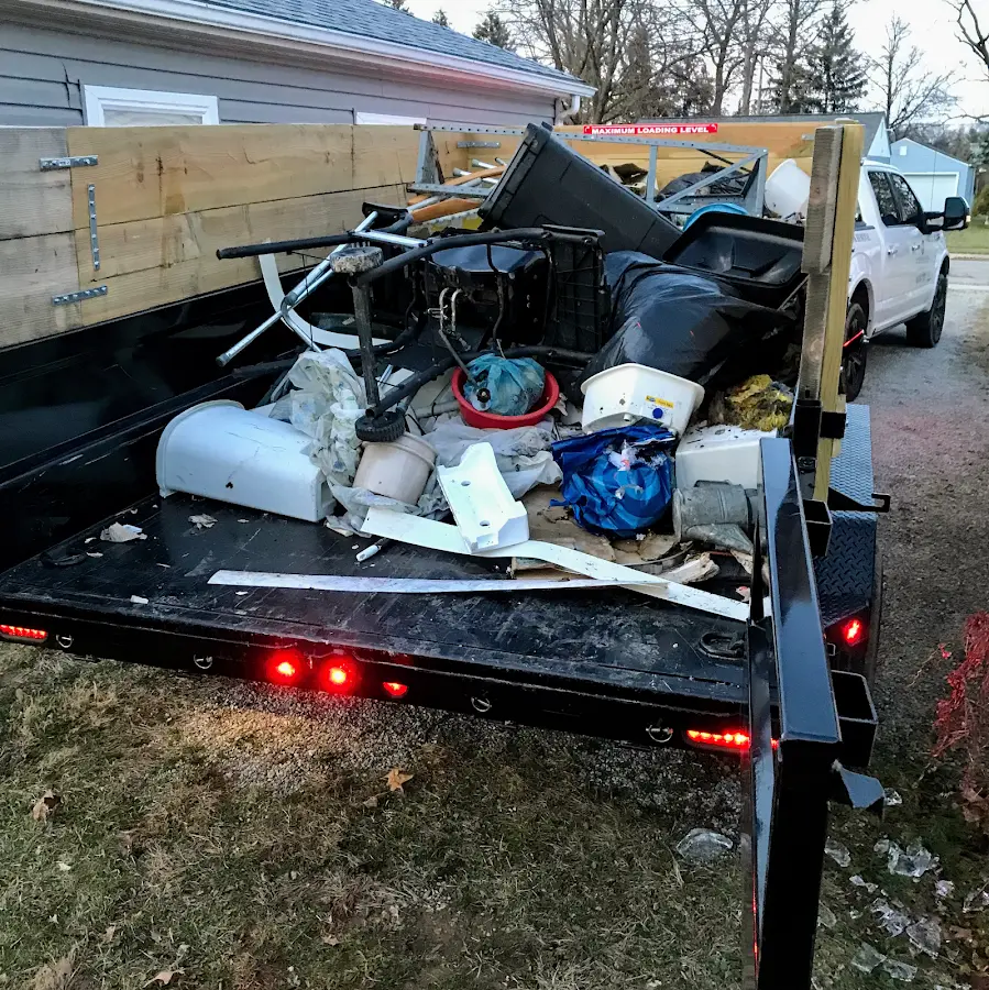 Roll-off dumpster delivered to a residential driveway in Buckhannon